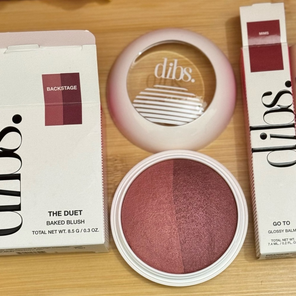 Dibs The Duet Baked Blush and Glossy Balm Set - Rich Pink - Picture 5 of 9